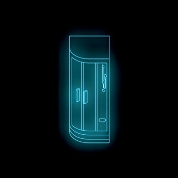 A neon sign that says hot tub vector