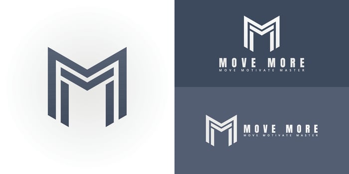The dynamic logo design features the initials MM creatively intertwined to form a visually striking symbol that evokes a sense of strength, speed, and athleticism. vector
