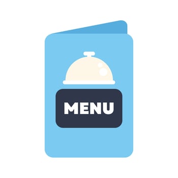 Restaurant menu with cloche representing delicious food vector