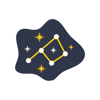 Constellation connecting stars in the vast universe forming a recognizable pattern vector