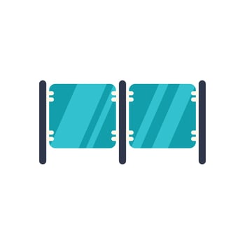 Glass panels showing modern architectural design vector