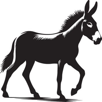 Mule silhouette illustration vector