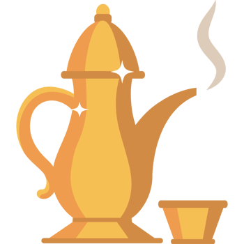 traditional arabic teapot and cup png