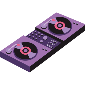 dj vinyl music records and turntable png