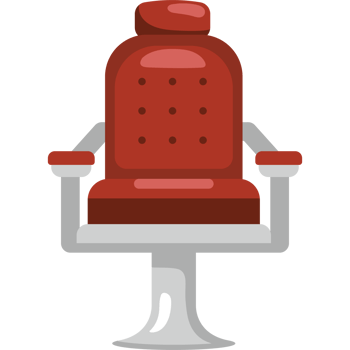 barbershop chair in leather png
