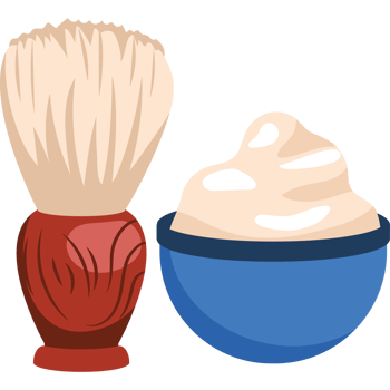 shaving brush with foam barber png