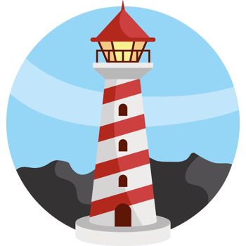 lighthouse on the rocks sea landscape png