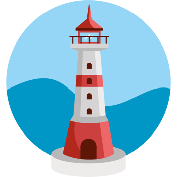 lighthouse with beacon red and white building png