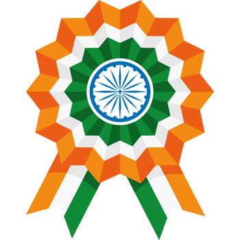indian flag ribbon badge png