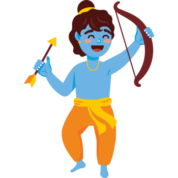 lord krishna standing character png