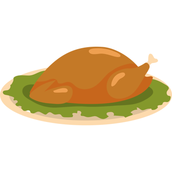 roasted chicken on a dish png