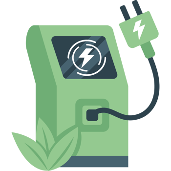 electric car plug station green png