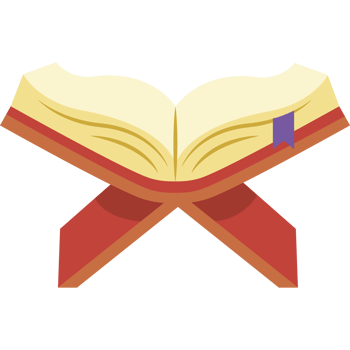 islamic holy quran on book holder png