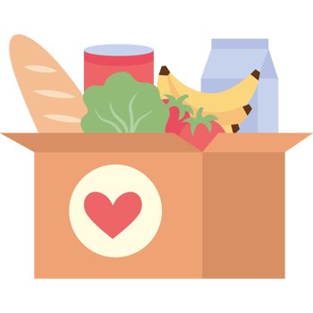 food charity cardboard box png