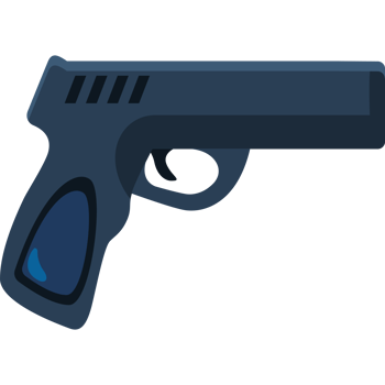 police gun automatic design png