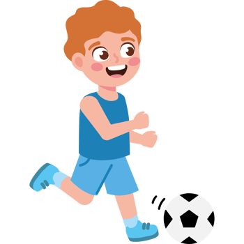 boy playing soccer game png