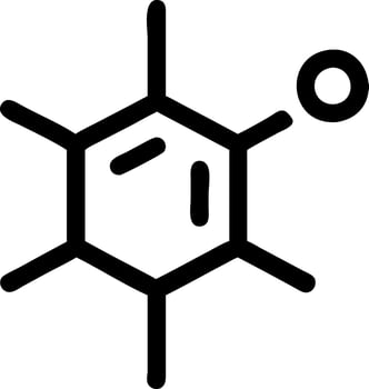Molecule Structure Icon Design with Atomic Bonding for Science and Chemistry Themes vector
