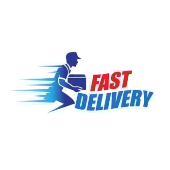 courier delivery logo design graphic template vector