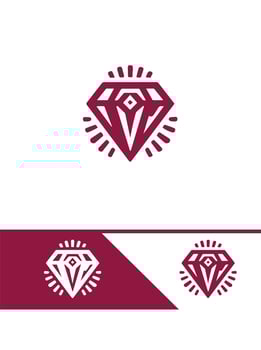 Shining Aura diamond logo vector