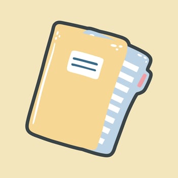 document paper with outline flat design vector