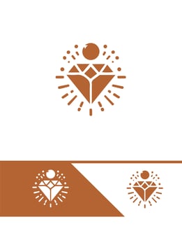 Radiance Gem diamond logo vector