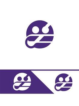 Paper Clip Wave Logo vector