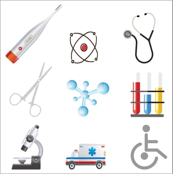 Medical Symbols and Doctor Clipart Icons vector