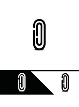 Paper Clip Secure Logo vector