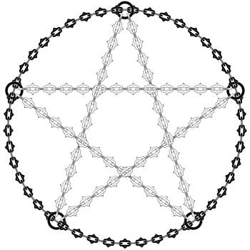 Bound by Sin The Satanic Pentagram Entangled in Cutting Chains png