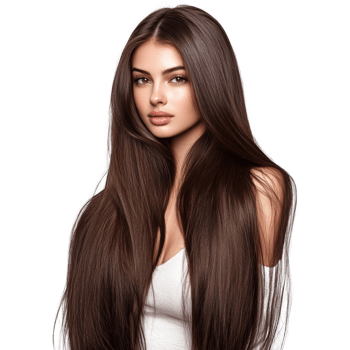 Beautiful Woman With Long Brown Hair And Smooth Skin png