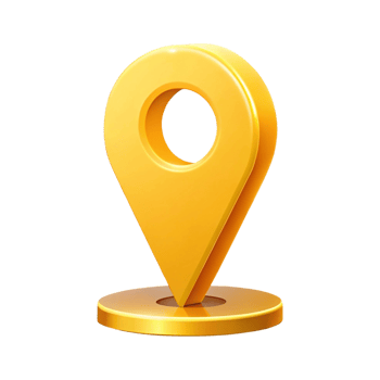 yellow location pin icon on transparent background png