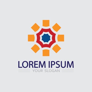 Business icon and logo design graphic rotary shine vector