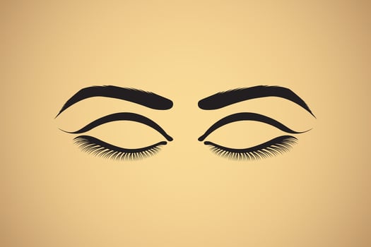 Vision logo design. Closed Eye design. vector