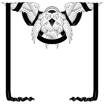 Celestial Majesty An Angel with Six Wings and a Sacred Scroll png