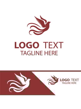 White tailed Tropicbird flying bird logo vector