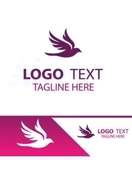 Roseate Spoonbill flying bird logo vector