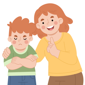 Illustration of Mother Comforting Upset Child png