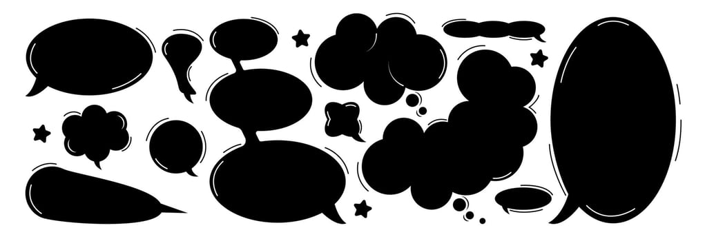 Stylish bubbles for text. vector