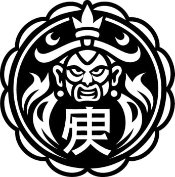 Fudo myoo symbol icon in filled style vector