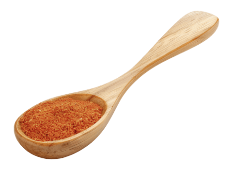 Wood spoon with paprika powder png