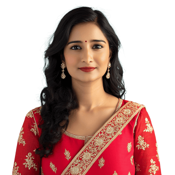 indian woman in red sari png