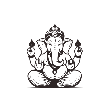 Sacred Lord Ganesha Idol Art png