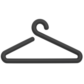 3d icon of a cloth hanger black png