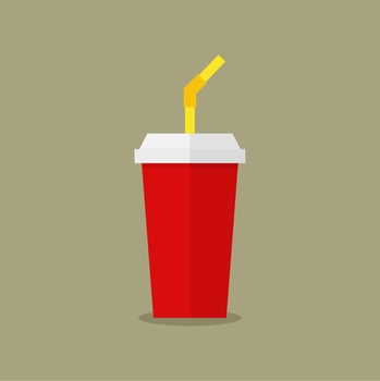 Fast food drink flat design style vector