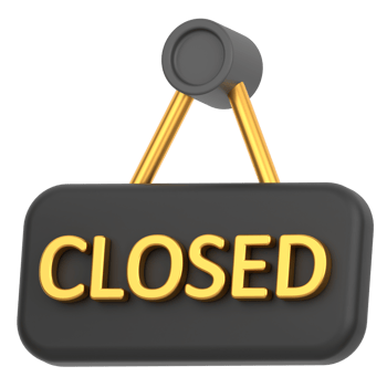 3d icon of a closed sign png