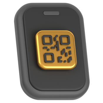 3d icon of a qr code on a mobile phone png