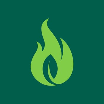 nature fire bonfire modern logo design vector