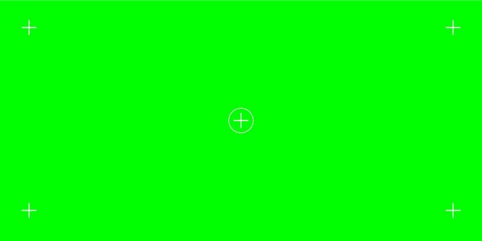 Chroma key green screen with motion tracking markers. illustration for VFX and post-production use. Ideal for filmmakers and editors. vector