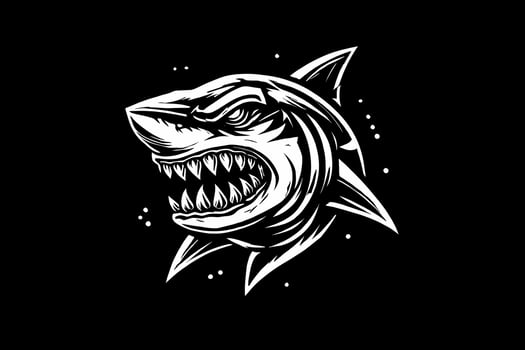 Shark head logo design vector