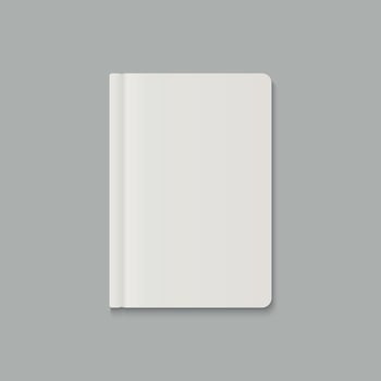 Minimalistic White Notebook on Gray Background vector